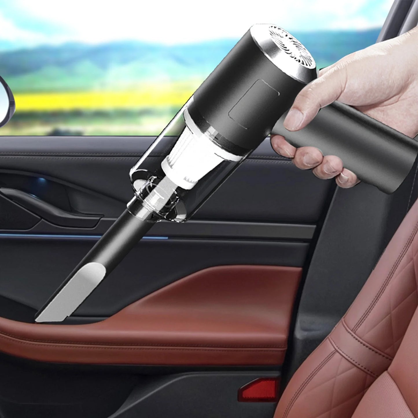 Cordless Handheld Car Vacuum Cleaner, 120W Powerful Suction Mini Household Compact Vacuum, Mini Dusts Buster with USB Portable Vacuum Cleaner Clearance under 10