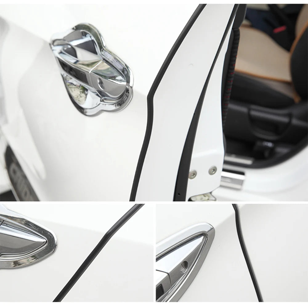 5M/Pack Car Door Protection Strips Rubber Edge Protective Strips Side Doors Mouldings Adhesive Scratch Protector Vehicle Cars