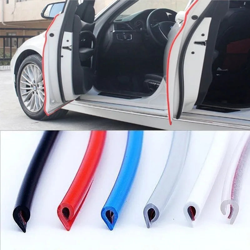 5M/Pack Car Door Protection Strips Rubber Edge Protective Strips Side Doors Mouldings Adhesive Scratch Protector Vehicle Cars